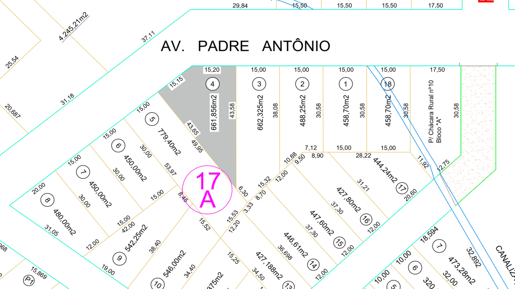 Terreno Lote 04 Quadra 17-A Rua Padre Antônio
