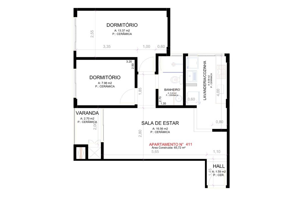 Apartamento 411 Edifício Pedro Muller